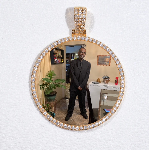 MEDIUM 3D CIRCLE CUSTOM PICTURE PENDANT
