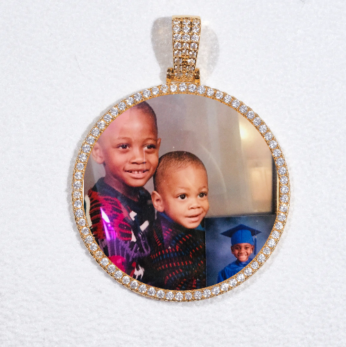 MEDIUM 3D CIRCLE CUSTOM PICTURE PENDANT