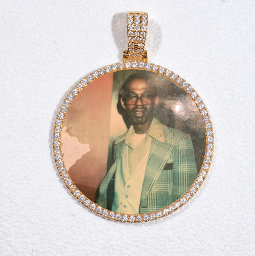 MEDIUM 3D CIRCLE CUSTOM PICTURE PENDANT