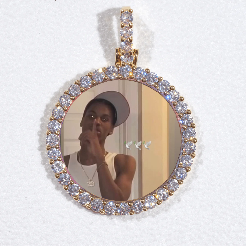 3D CIRCLE CUSTOM PICTURE PENDANT SMALL SIZE