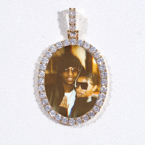 3D Oval Custom Picture Pendant