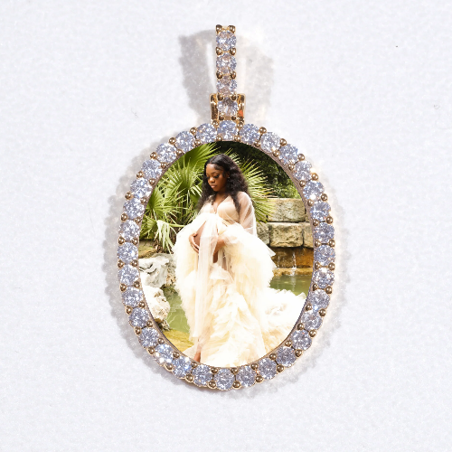 3D Oval Custom Picture Pendant