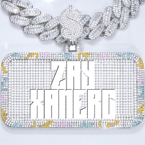 CUSTOM LETTER NECKLACE 3D COLORFUL SQUARE