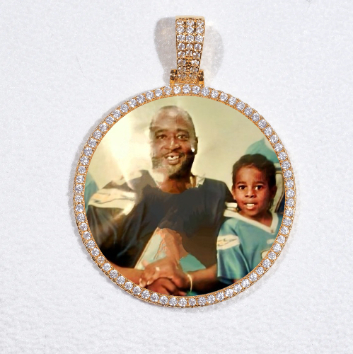 MEDIUM 3D CIRCLE CUSTOM PICTURE PENDANT