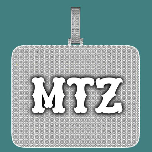 CUSTOM LETTER NECKLACE 3D BIG SQUARE