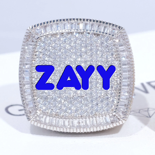 CUSTOM LETTER 3D ICED RING