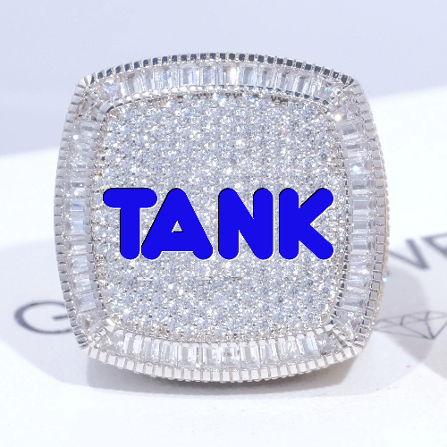 CUSTOM LETTER 3D ICED RING