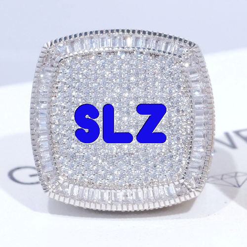 CUSTOM LETTER 3D ICED RING