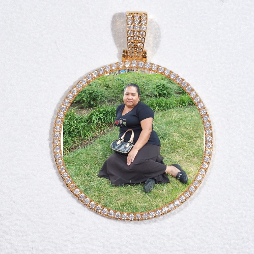 MEDIUM 3D CIRCLE CUSTOM PICTURE PENDANT