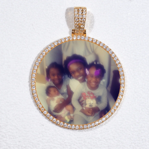 MEDIUM 3D CIRCLE CUSTOM PICTURE PENDANT