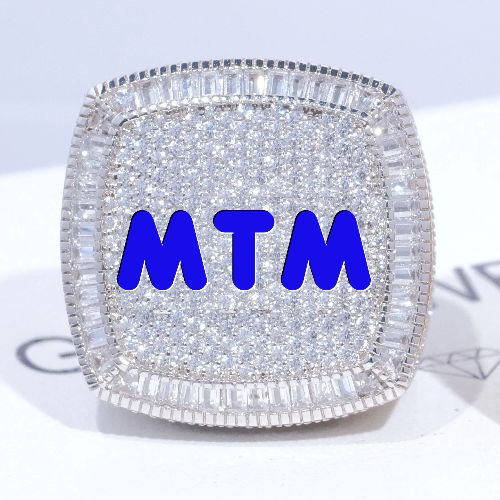 CUSTOM LETTER 3D ICED RING