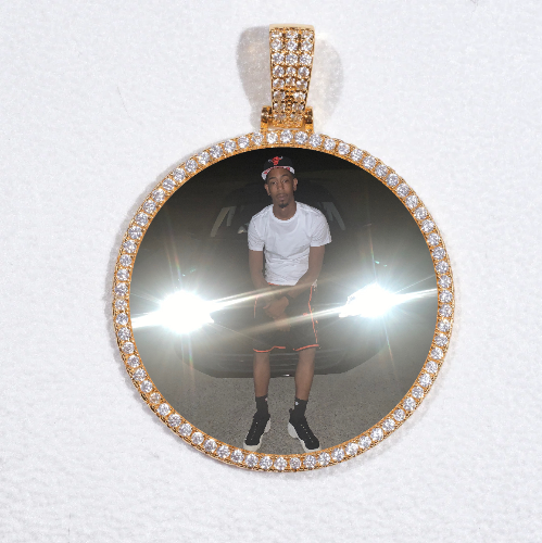MEDIUM 3D CIRCLE CUSTOM PICTURE PENDANT