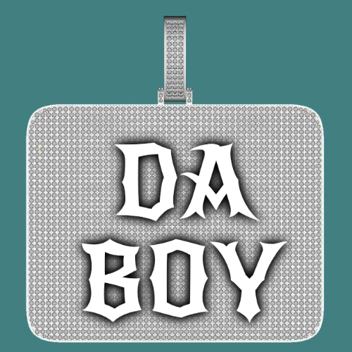CUSTOM LETTER NECKLACE 3D BIG SQUARE