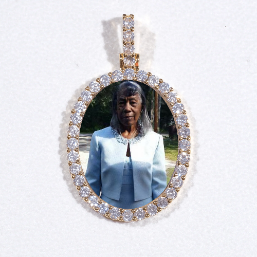 3D Oval Custom Picture Pendant