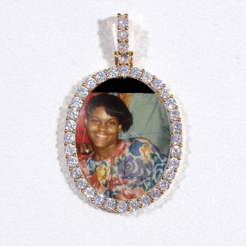3D Oval Custom Picture Pendant