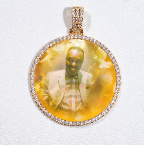 MEDIUM 3D CIRCLE CUSTOM PICTURE PENDANT