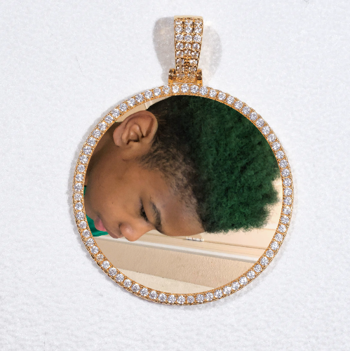 MEDIUM 3D CIRCLE CUSTOM PICTURE PENDANT