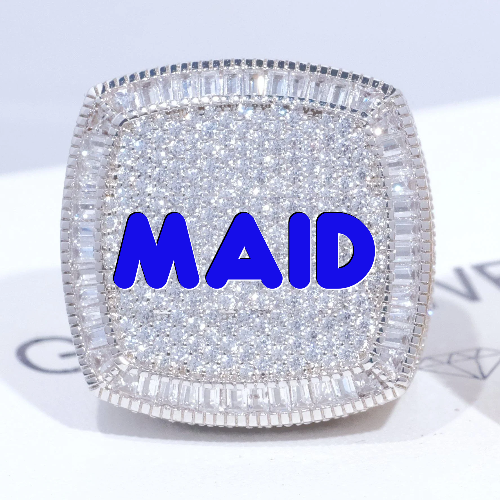 CUSTOM LETTER 3D ICED RING