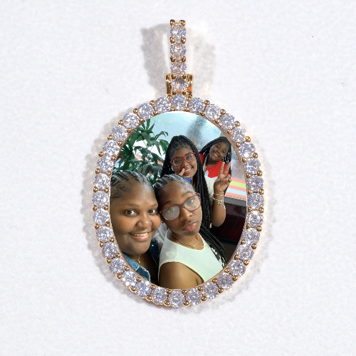 3D Oval Custom Picture Pendant