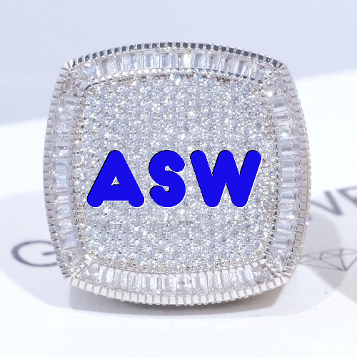 CUSTOM LETTER 3D ICED RING