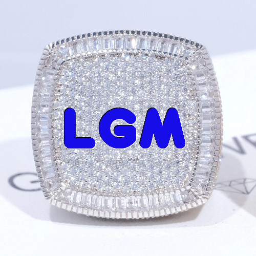 CUSTOM LETTER 3D ICED RING