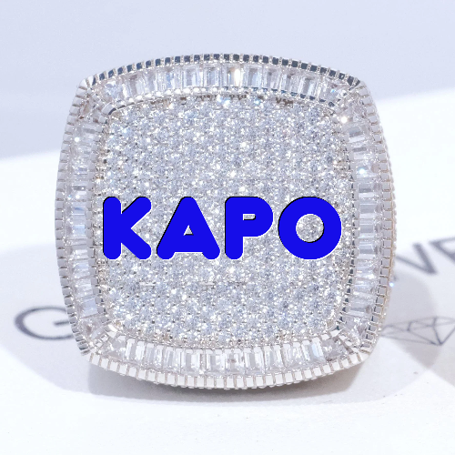 CUSTOM LETTER 3D ICED RING