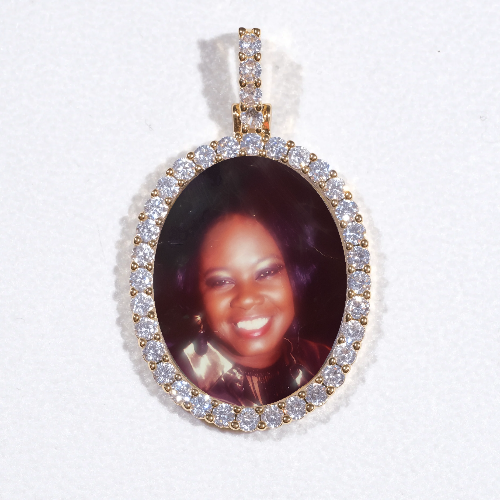 3D Oval Custom Picture Pendant