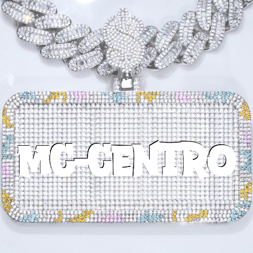 CUSTOM LETTER NECKLACE 3D COLORFUL SQUARE