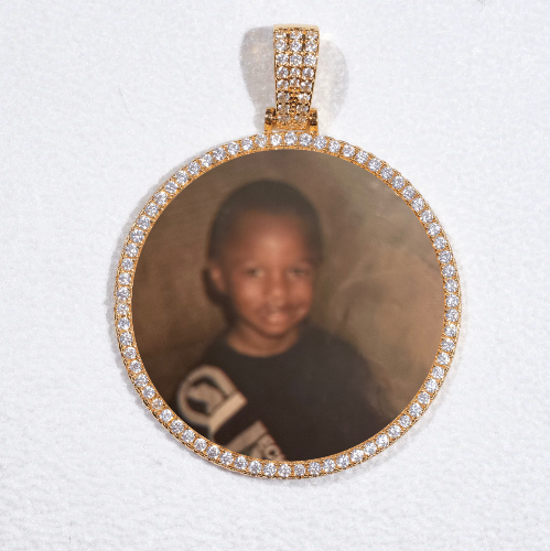 MEDIUM 3D CIRCLE CUSTOM PICTURE PENDANT