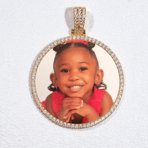 MEDIUM 3D CIRCLE CUSTOM PICTURE PENDANT