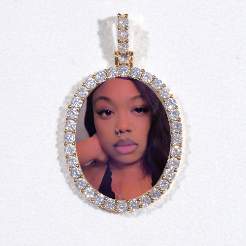 3D Oval Custom Picture Pendant