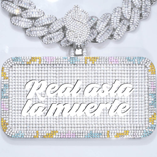CUSTOM LETTER NECKLACE 3D COLORFUL SQUARE