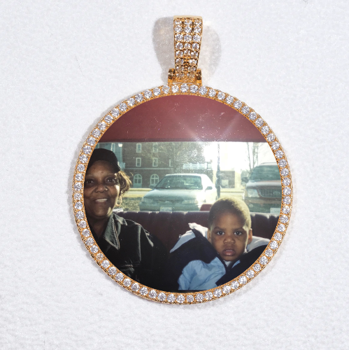MEDIUM 3D CIRCLE CUSTOM PICTURE PENDANT