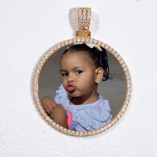 MEDIUM 3D CIRCLE CUSTOM PICTURE PENDANT