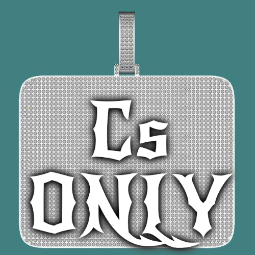 CUSTOM LETTER NECKLACE 3D BIG SQUARE