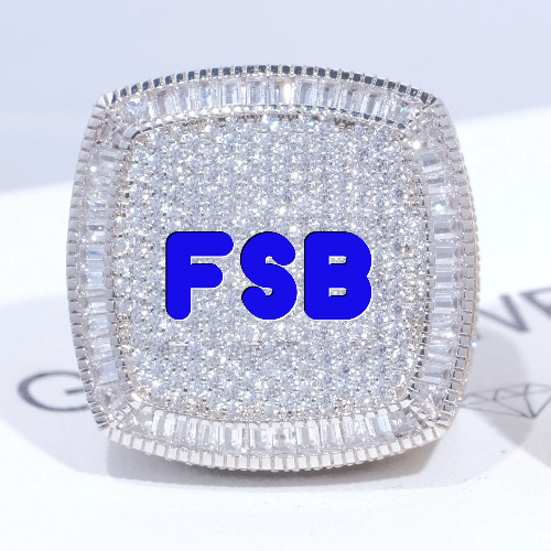 CUSTOM LETTER 3D ICED RING
