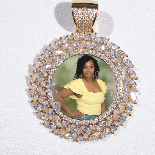 Large 3D Wheat Ear Custom Picture Pendant