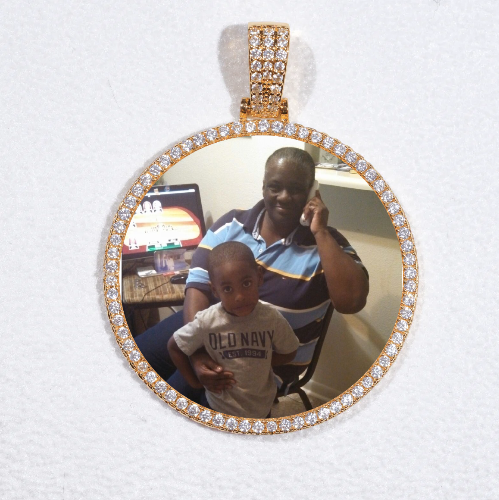 MEDIUM 3D CIRCLE CUSTOM PICTURE PENDANT