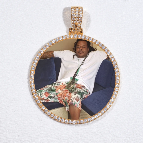 MEDIUM 3D CIRCLE CUSTOM PICTURE PENDANT
