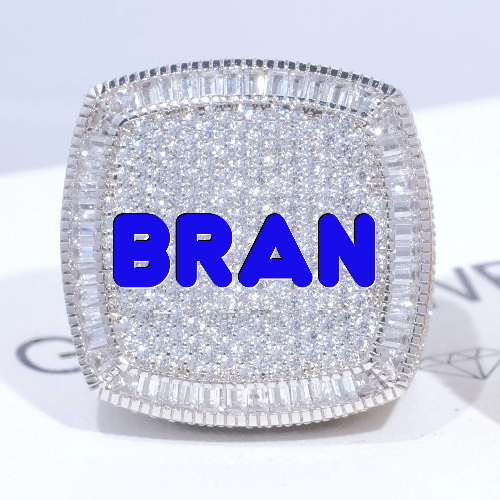 CUSTOM LETTER 3D ICED RING