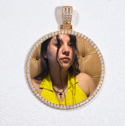 MEDIUM 3D CIRCLE CUSTOM PICTURE PENDANT