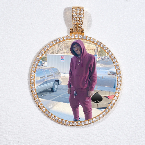 MEDIUM 3D CIRCLE CUSTOM PICTURE PENDANT