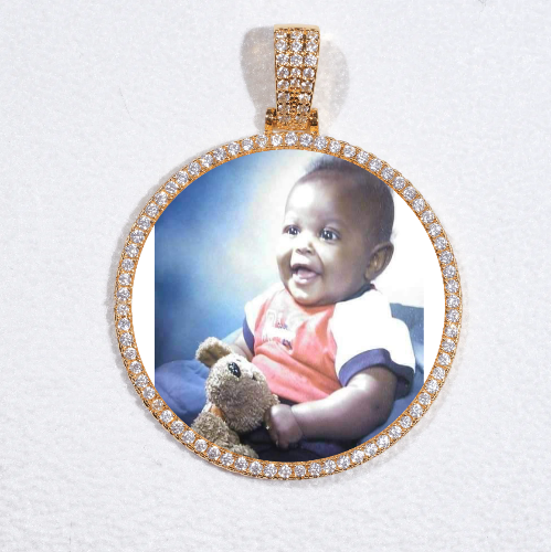 MEDIUM 3D CIRCLE CUSTOM PICTURE PENDANT