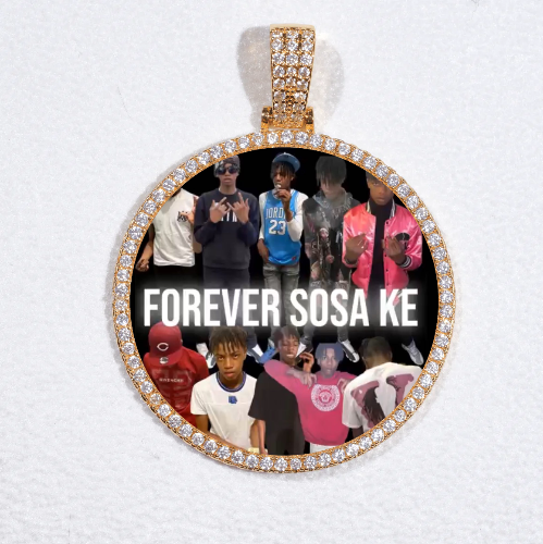 MEDIUM 3D CIRCLE CUSTOM PICTURE PENDANT