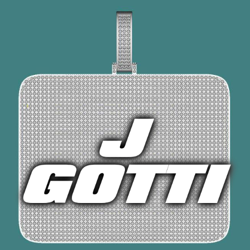 CUSTOM LETTER NECKLACE 3D BIG SQUARE
