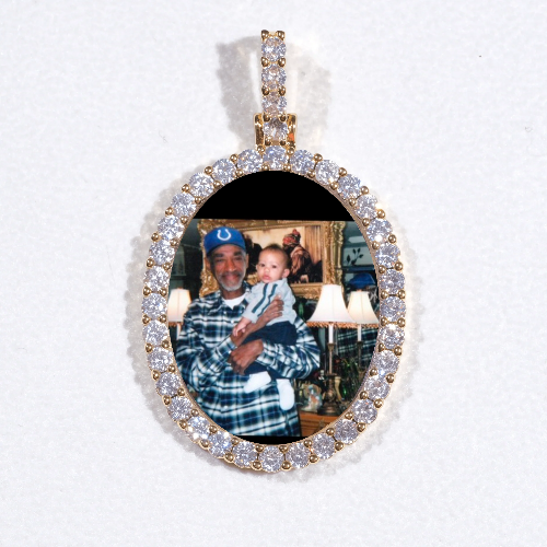 3D Oval Custom Picture Pendant