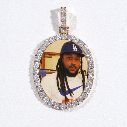 3D Oval Custom Picture Pendant