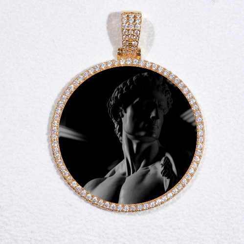 MEDIUM 3D CIRCLE CUSTOM PICTURE PENDANT