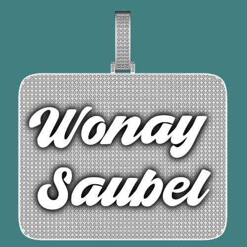 CUSTOM LETTER NECKLACE 3D BIG SQUARE