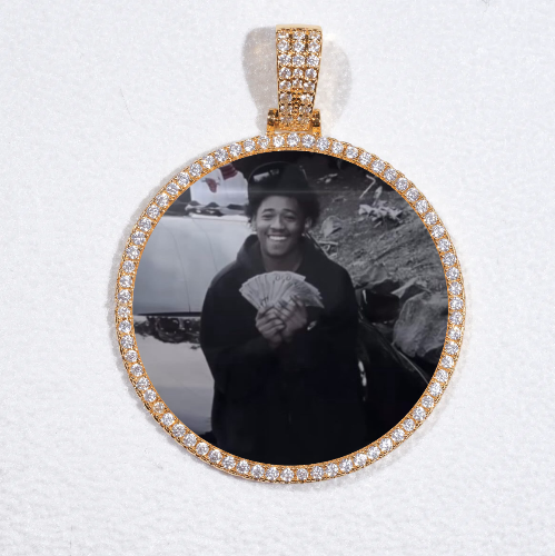 MEDIUM 3D CIRCLE CUSTOM PICTURE PENDANT